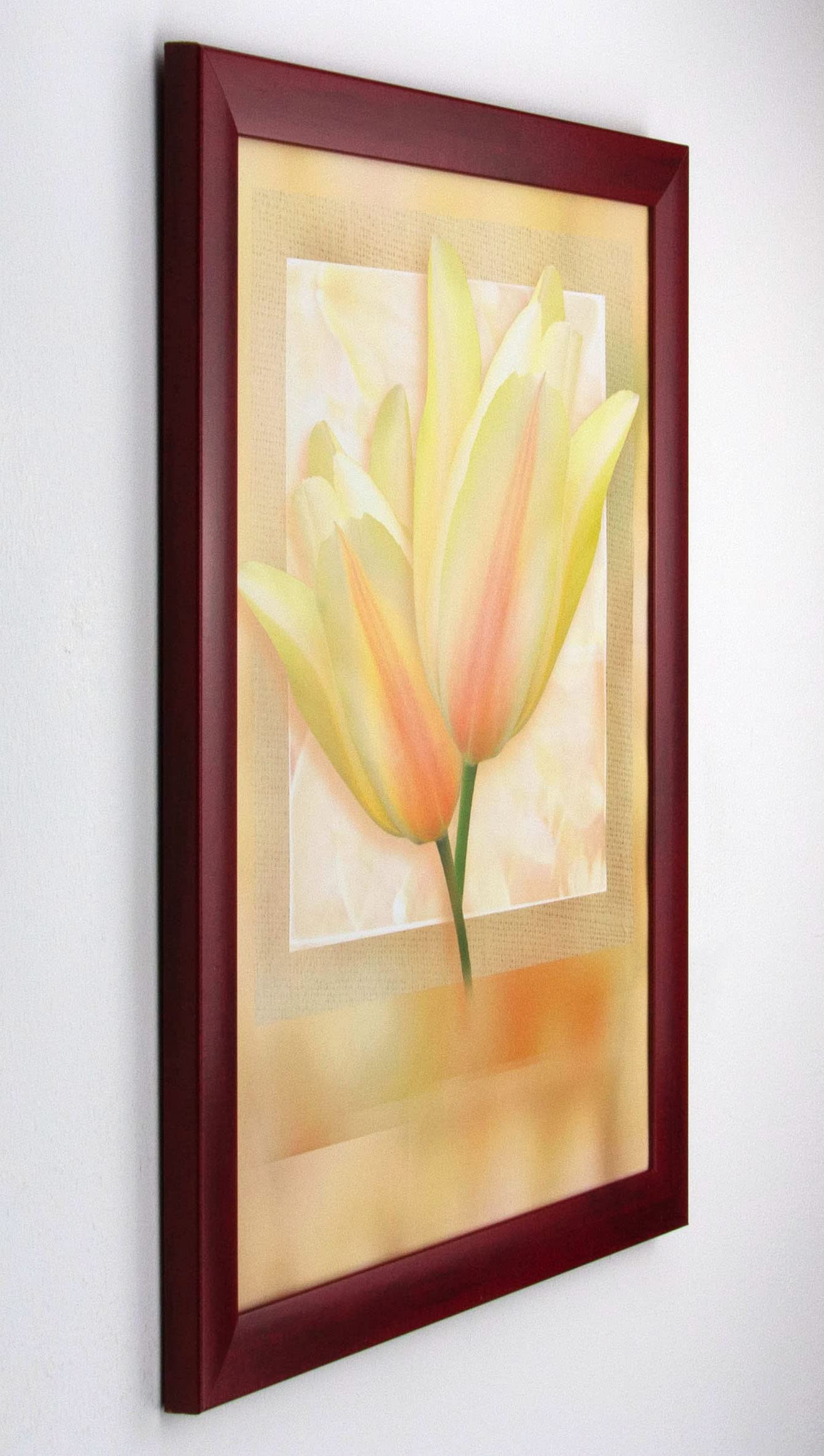 Bilderrahmen 51 x 71 cm Octavia Weinrot gewischt mit Kunstglas klar