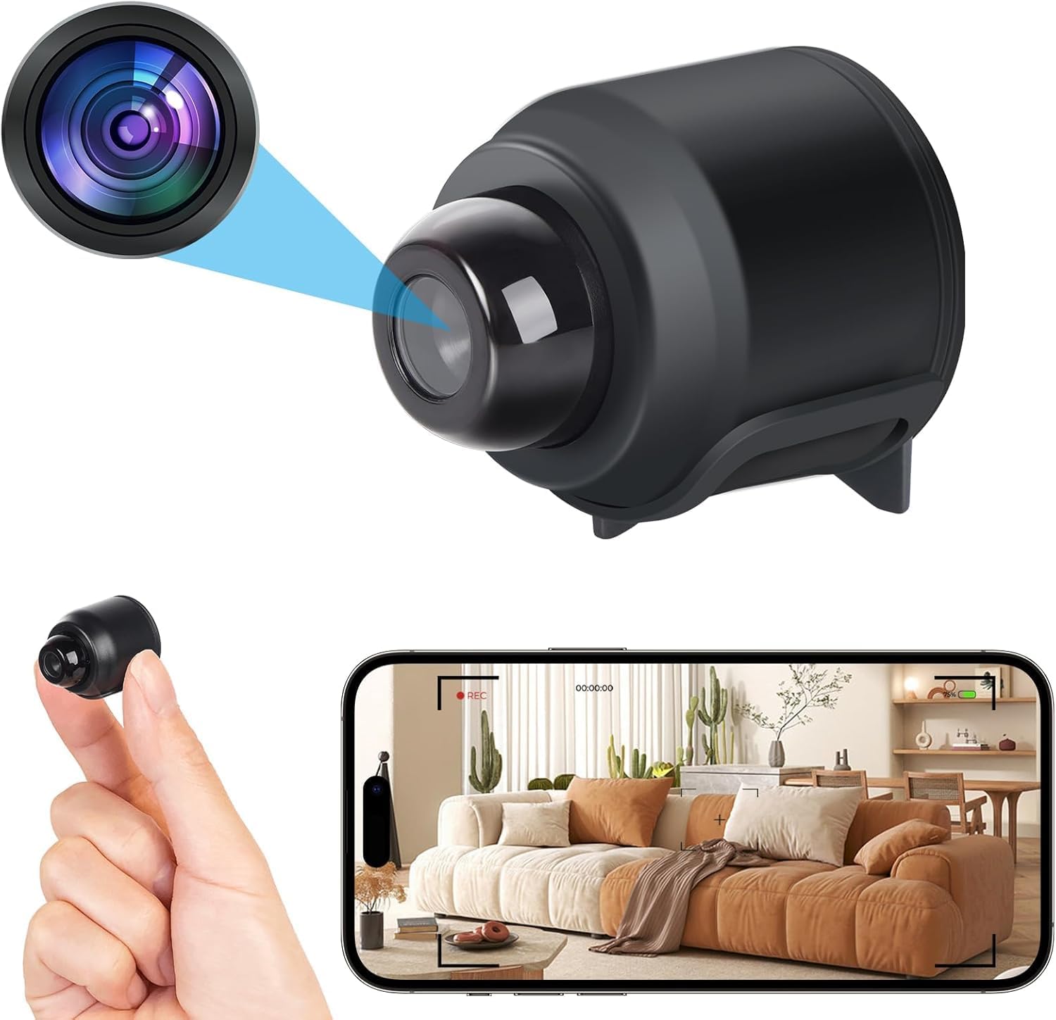 1080P Mini WiFi Spy Camera – Wireless Hidden Magnetic Camera for Home ...