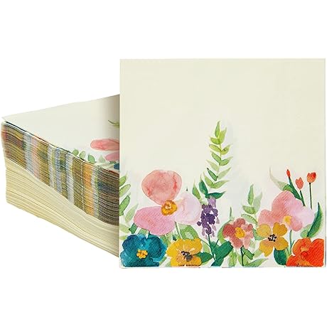 Juvale Wildflower Party Decorations: Charming Floral Napkins for Memorable Gatherings
