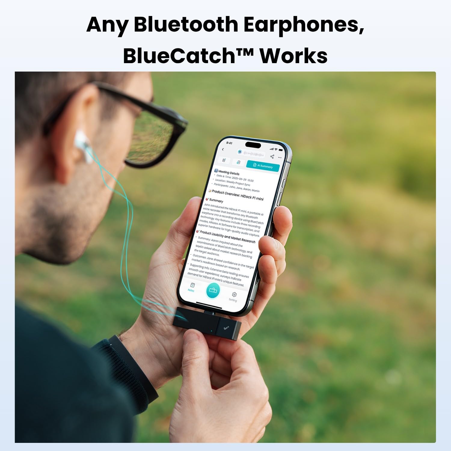 Amazon.com: HiDock P1 mini AI Voice Recorder: Smart Voice Recorder