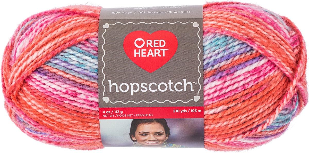 RED HEART Hopscotch Yarn, Hula Hoop