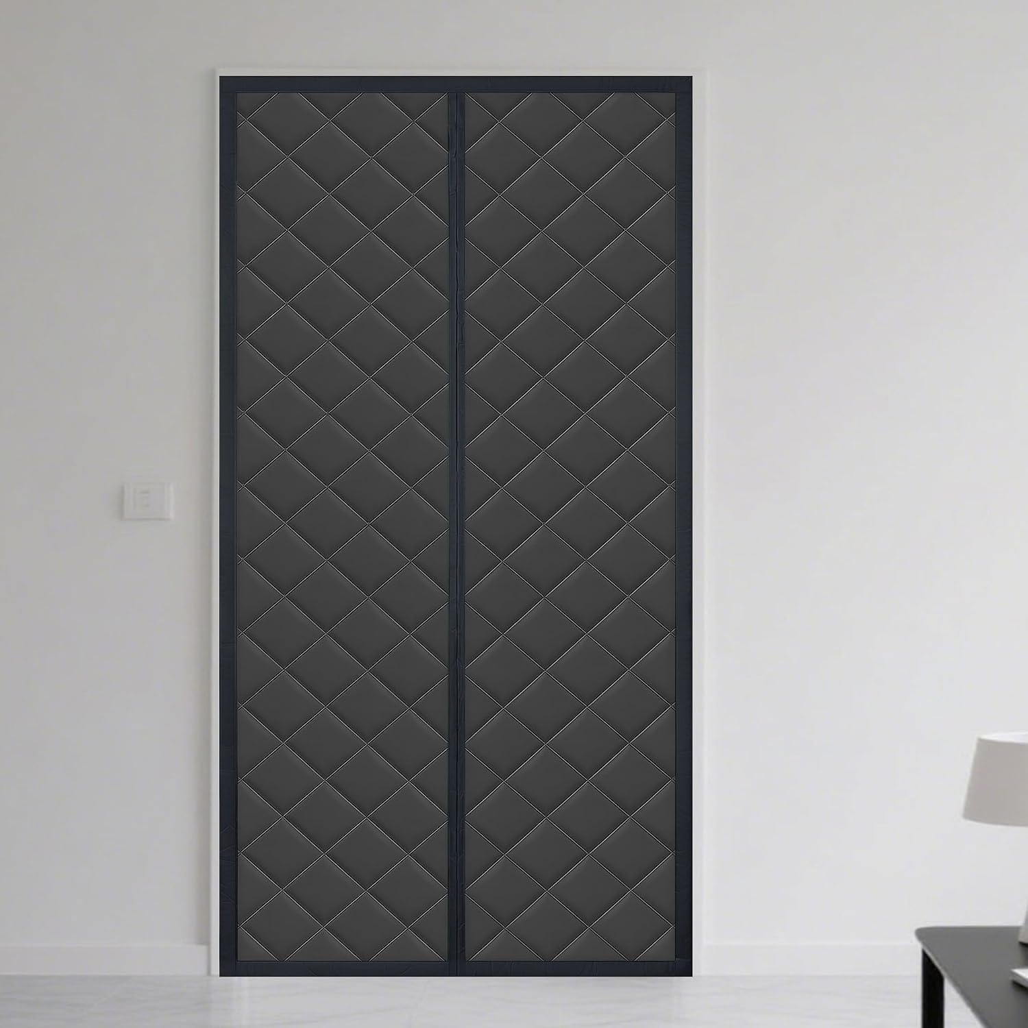 Cortina térmica magnética 128x243 cm, negro