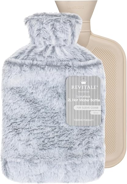 Revitale Lyxig Mysig Varmvattenflaska 2L Silver