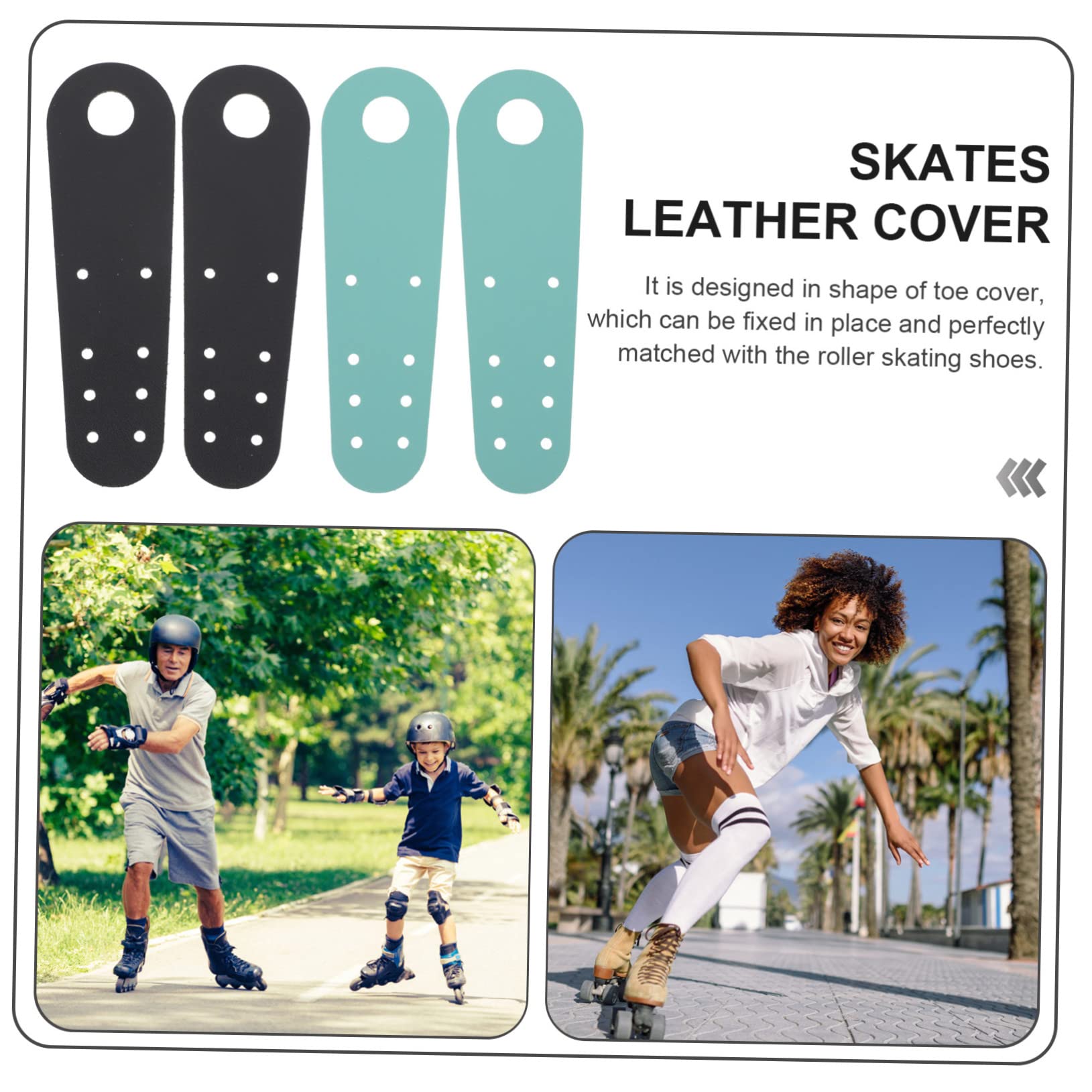 BESTonZON Protector De Pies De Cubiertas De Piel Dedos De Patinaje Fáciles De Limpiar Y Resistentes