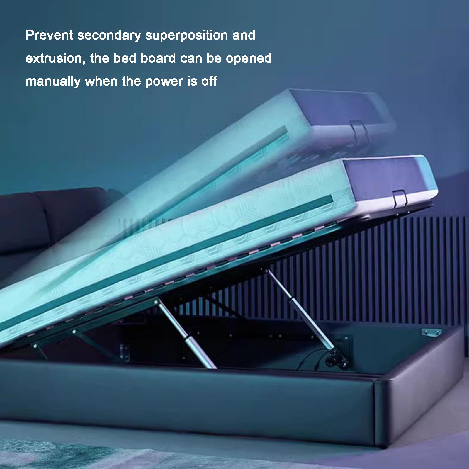 Meccanismo di sollevamento elettrico per letto con telecomando, capacità di carico 600 kg, cerniera di supporto per contenitore e basi letto