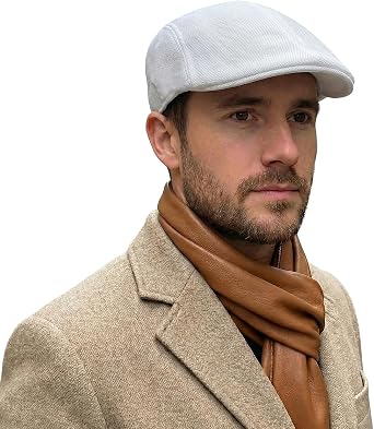 Mens Flat Caps, Beret Irish Forward Cap, Casual Trend Linen Duckbill Hat