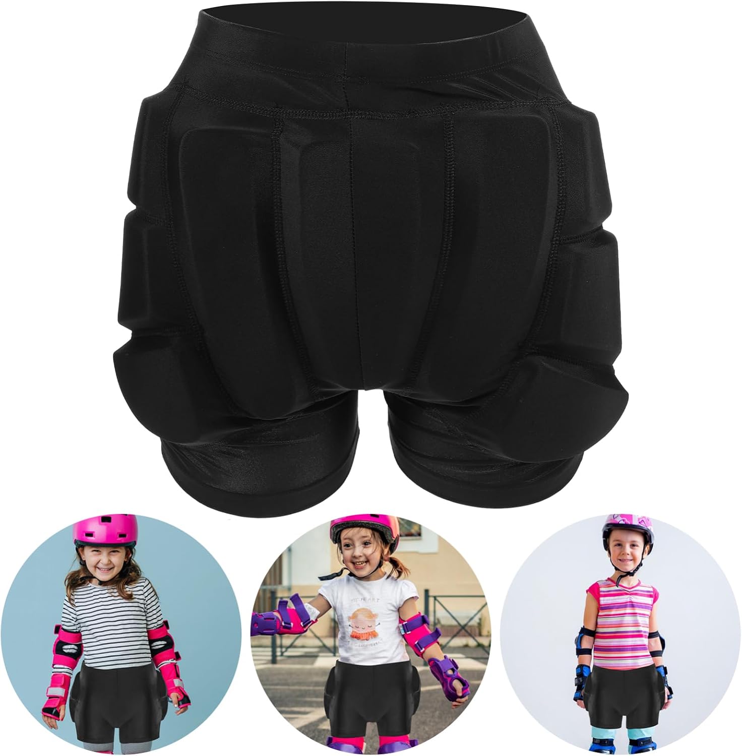 WOONEKY Skate Pads for Kids Hip Protection Pad Nonslip Design for Safe Activities