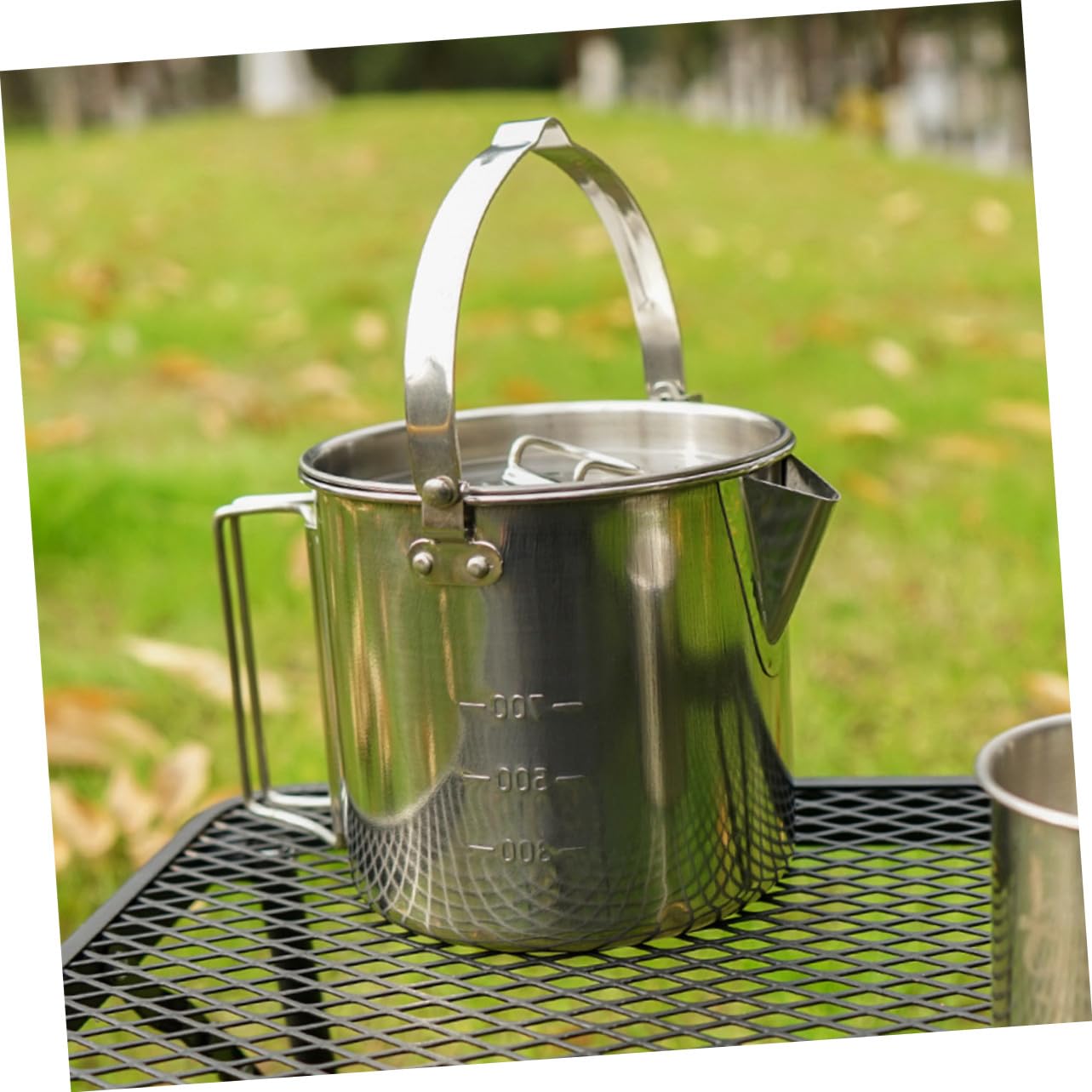 UPKOCH Hervidor de Agua Portátil de Acero Inoxidable con Mango Antideslizante para Camping y Senderismo Tetera Multifuncional para Picnic al Aire