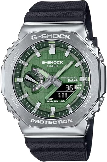 G-Shock Casio G-Steel Solar Connected Green Dial Black Resin Strap