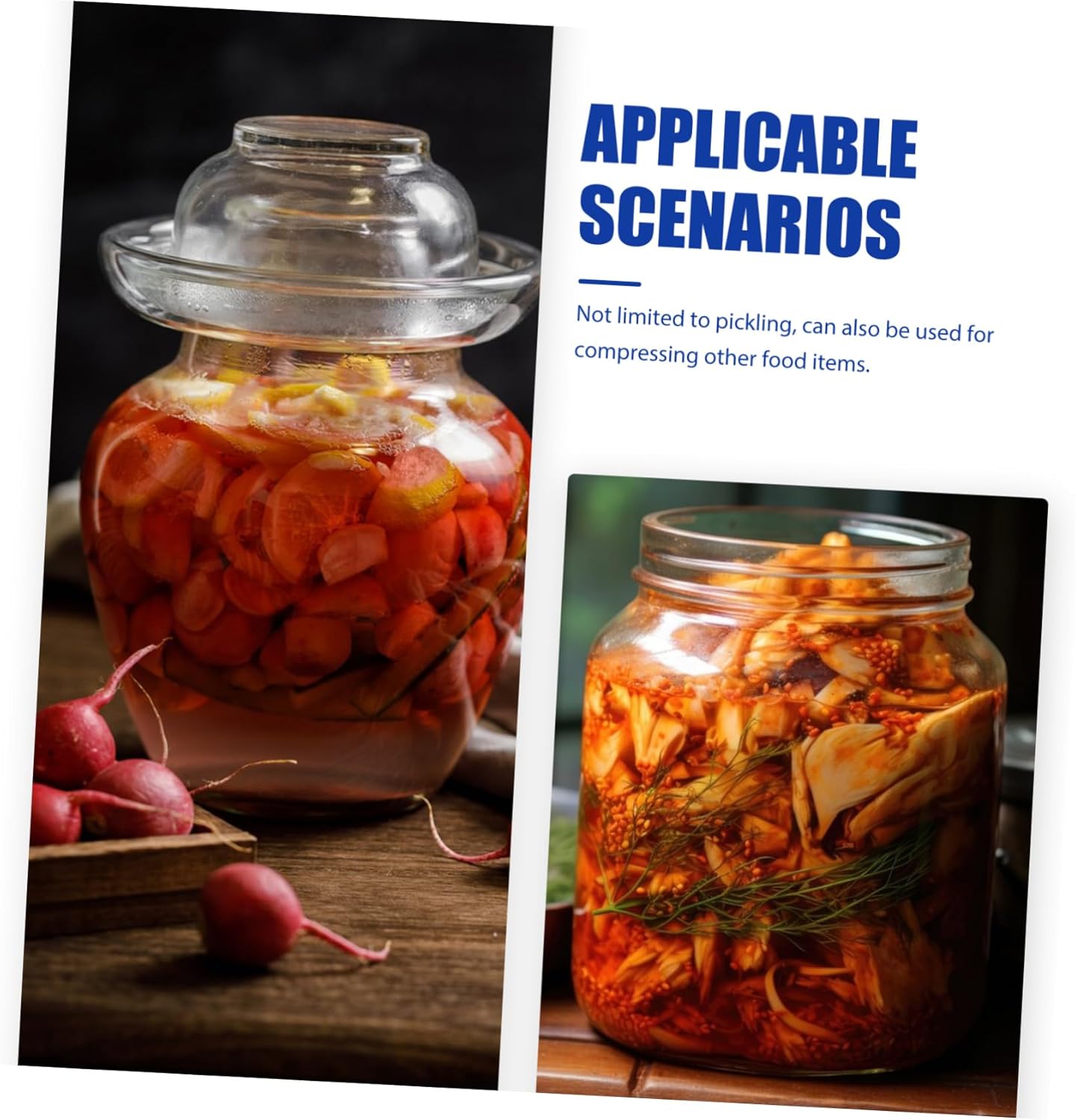 5pcs Jars Fermenting Fixer Tank Press Tool Pickling Jar Press Tool Kitchen Supply for Wide Mouth Pickle Bottle Fermentation Weight