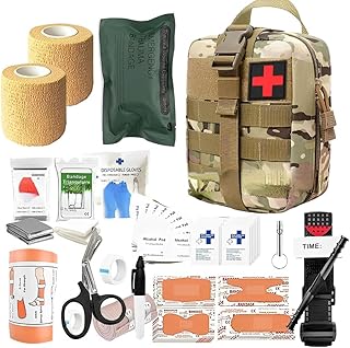 Erste Hilfe Set Outdoor, 49-Teilig Erste Hilfe Set Wandern, Far Out Survival Kit, IFAK GefüLlt Kit für Camping, Bergsteigen, Wandern, Jagd, Klettern