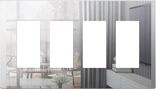 Vista 145 de LIDER - Cubierta decorativa de interruptor con acabado mate, placa de pared sin tornillos, tamaño mediano, 3 bandas de 4.88 x 6.77 pulgadas