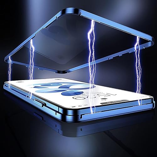 Miniatura 5 de Funda de privacidad magnética de titanio para iPhone 15 Pro Max, absorción magnética antiespías, carcasa de vidrio templado de doble cara, protector