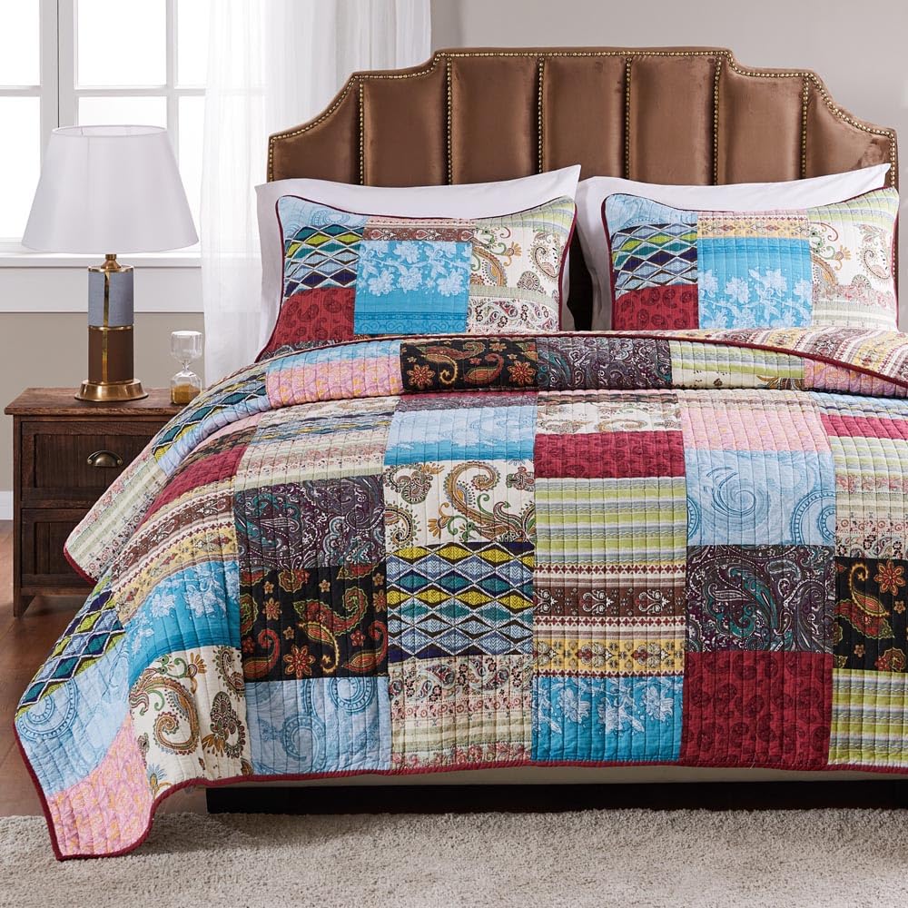 Greenland Home Bohemian Dream Quilt Set, King/California King (3 Piece)