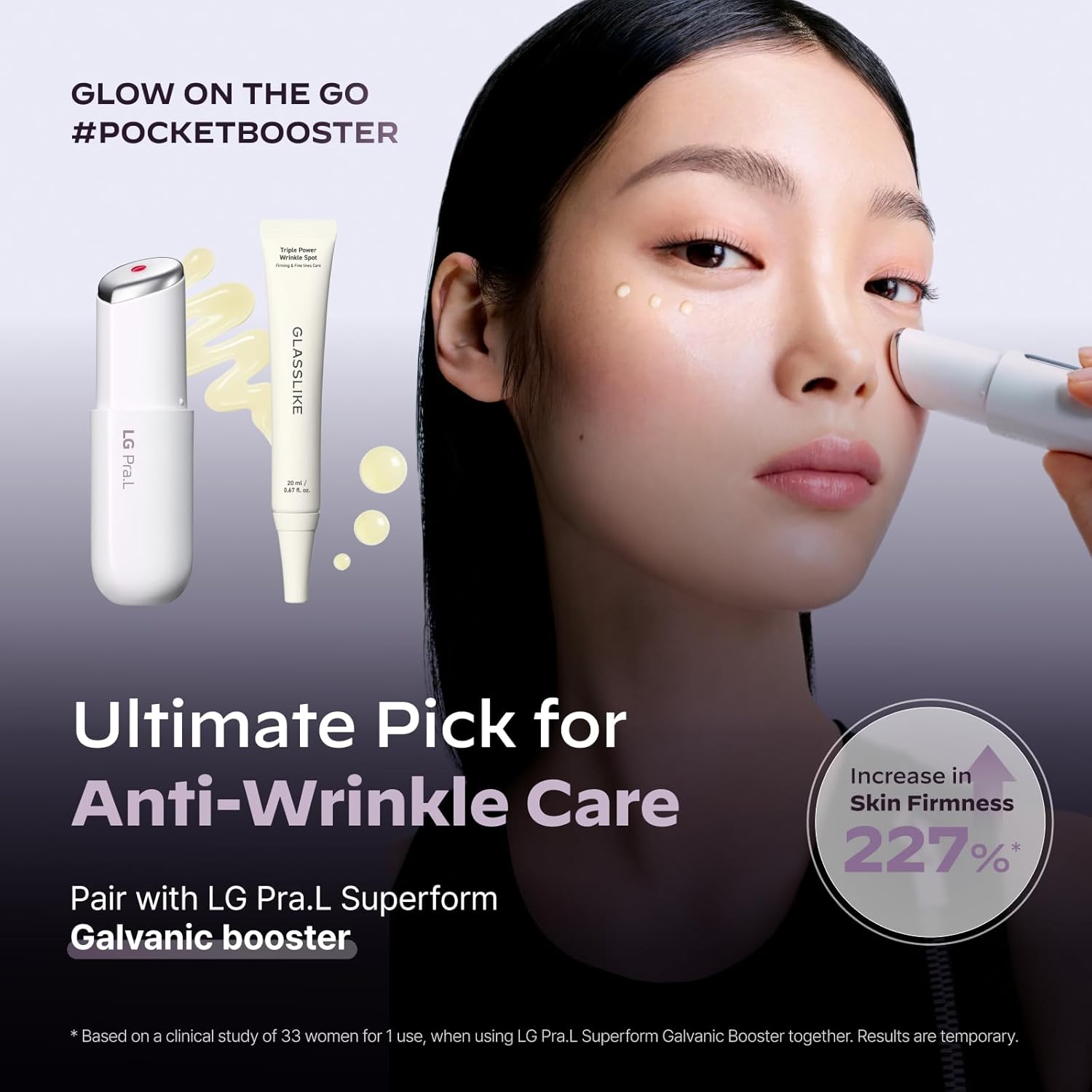 GLASSLIKE Triple Power Wrinkle Spot Ampoule, Hydration Boosting, Firming and Anti-wrinkle, wrinkle wrapping serum - 0.47 fl. oz - Image 8