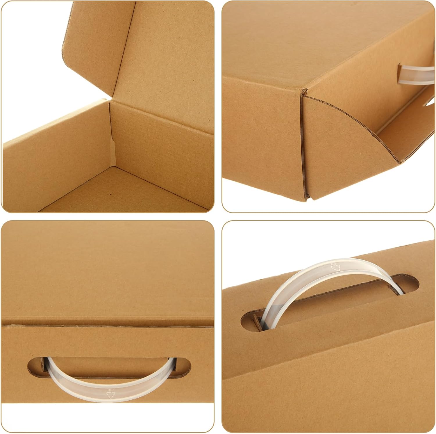 CertBuy 2 Pack Laptop Shipping Box, Fits 15-16 Inch Laptops, Brown, Sturdy Cardboard & Plastic, Air Column Bag Protection