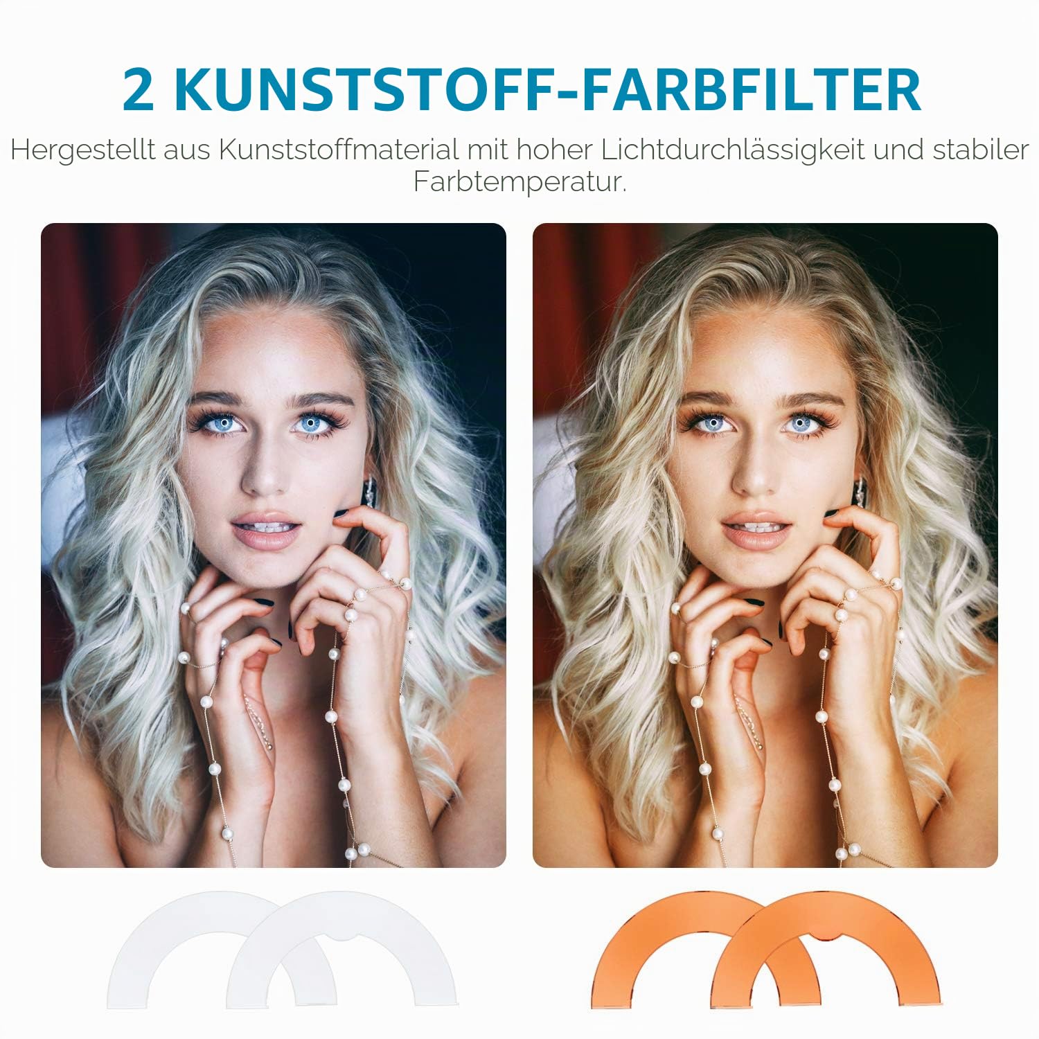 NEEWER Kamera Foto Video Ringlicht Kit: 18 Zoll/48 Zentimeter Außen 52W 5500K dimmbare LED Ringlicht Licht Standplatz Bluetooth Empfänger für Smartphone YouTube Self-Porträt Aufnahmen
