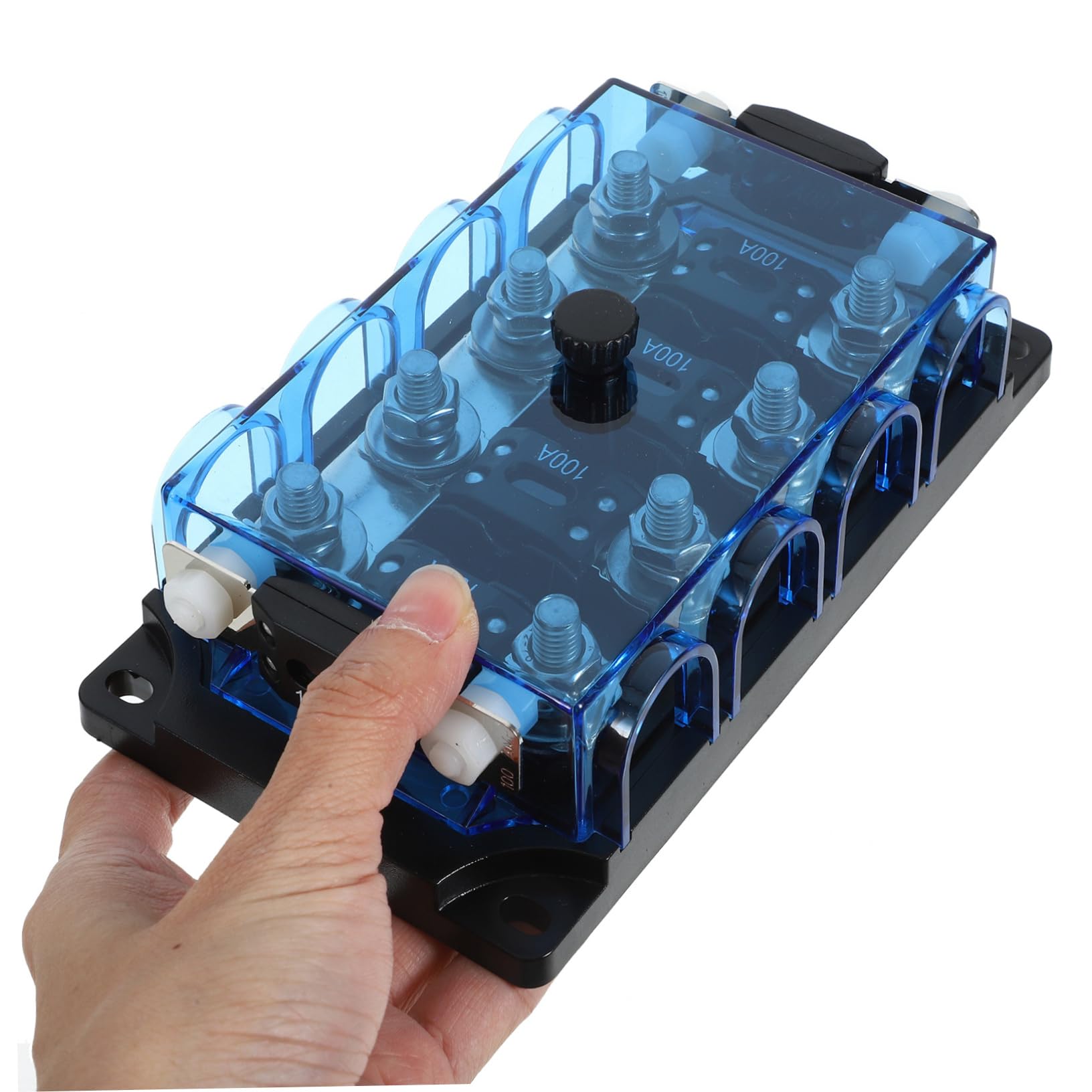 Bloc de Fusibles Automobile Remplacement Facile, 4 Voies, Porte-fusible en Plastique Noir, pour Voiture et Moto