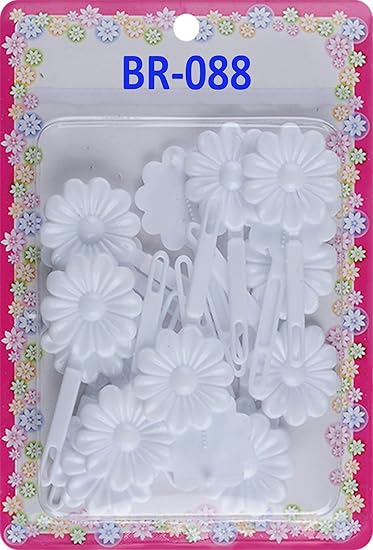 Br88: Tara Girls Self Hinge Plastic Bow Hair Barrettes Selection (Br88)