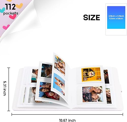 Miniatura 3 de Ruibytree Mini álbum de fotos para películas de 2 x 3 pulgadas, álbumes de fotos pequeños para cámaras instantáneas Fujifilm Instax Mini 12, 11, 9,