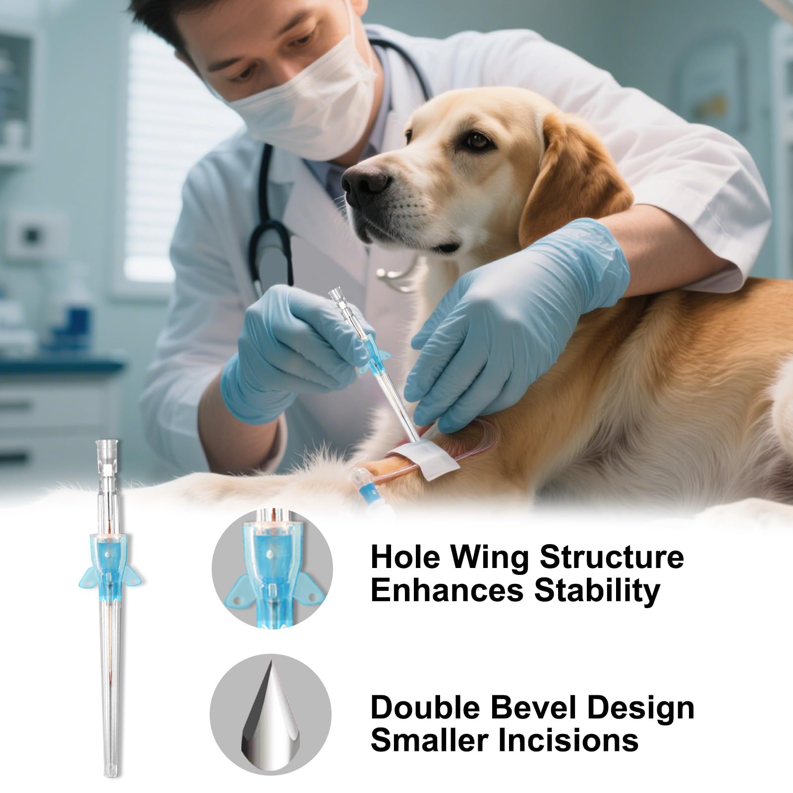 Veterinary Catheters - 50 Pack 22G IV Needles -5