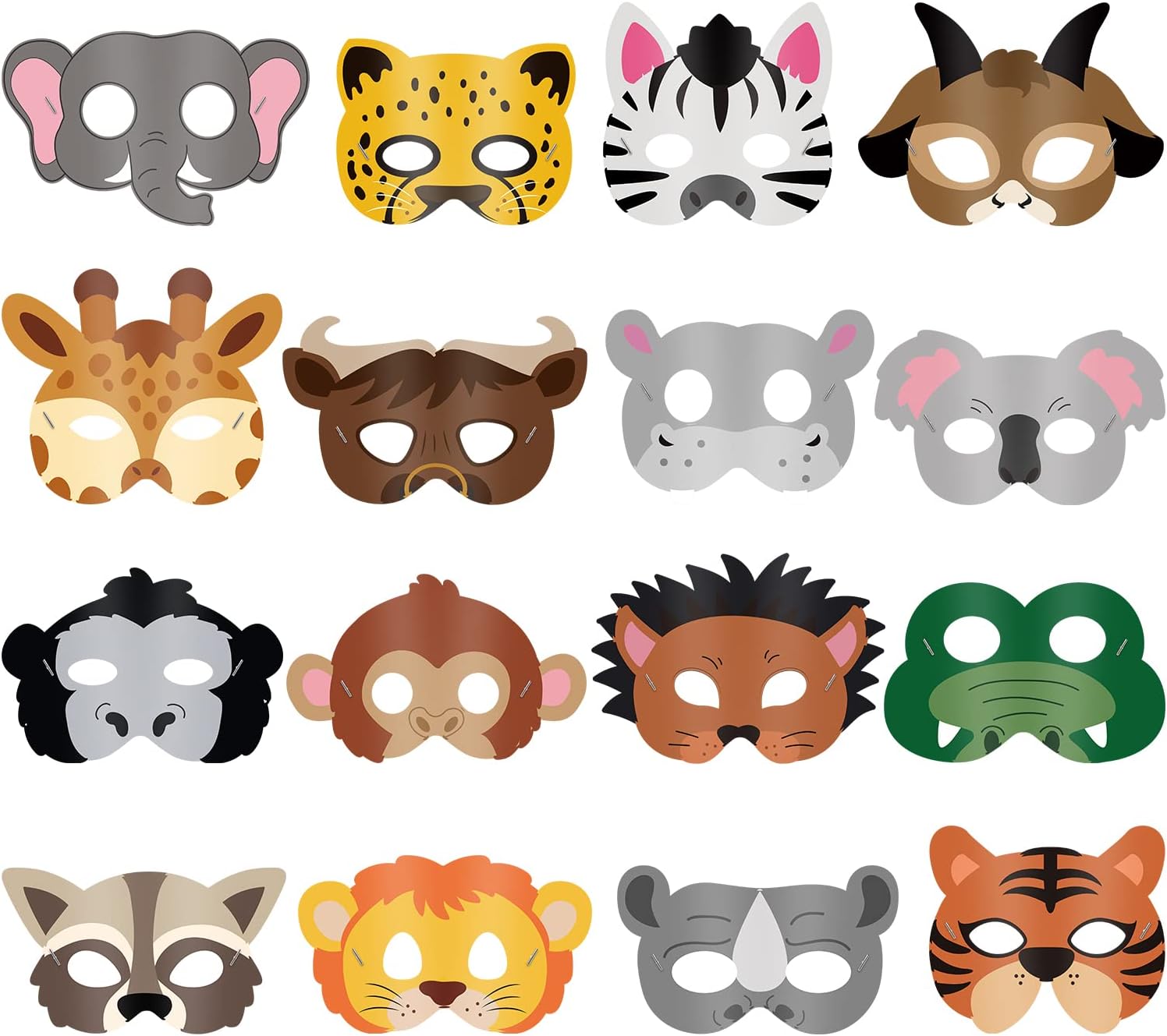 Animal Masks Party Favors Animal Masks for Kids Jungle Safari Theme Birthday Dress Up Party Supplies