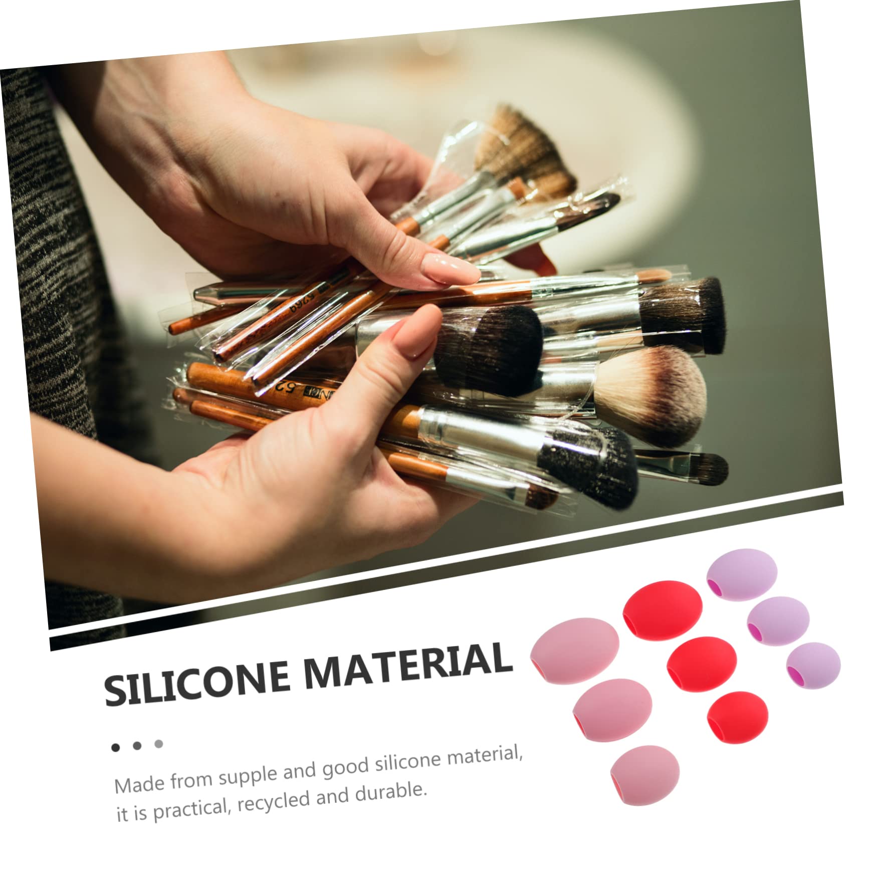 POPETPOP 36piezas De Silicona Para Brochas De Maquillaje Funda Antipolvo Para Viajes y Almacenamiento De Cosméticos