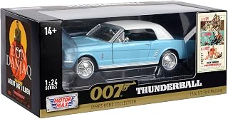 OPO 10 - Miniature car reproduced in 1/24 scale compatible for Ford Mustang 1964 James Bond Collection Thunderball - Motormax 79855