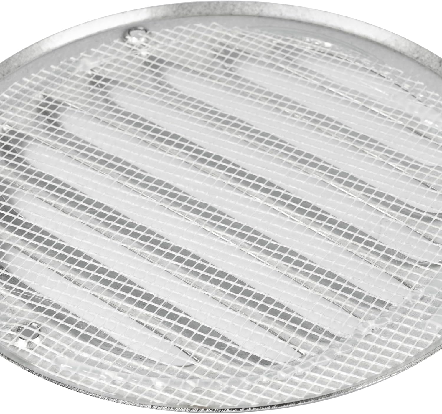 4'' Inch Galvanized Steel - Vent Cover - Round Soffit Vent - Air Vent Louver - Grille Cover - Built-in Fly Screen Mesh - HVAC Ventilation