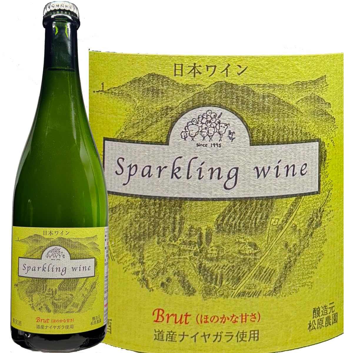 Amazon.co.jp: 松原農園 らんこし町 ナイアガラ スパークリングワイン
