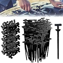 100PCS Nylon Universal Cable Tie Buckle – Heavy Duty Self-Locking Zip Ties Holder with Pin & Button Design, Plastic Cable Ties Tool Fasteners Car Body, UV Resistant Zipties for Car Daily Auto Fixing