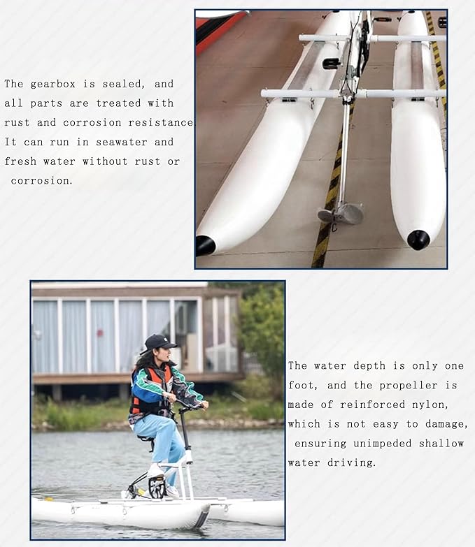 Bicicleta de Agua Inflable Kayak tipo Bikeboat para Lago miniatura 6