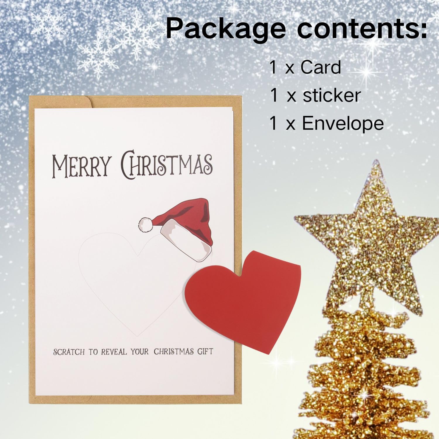 Surprise Christmas Reveal Card, Holiday Concert Tickets Reveal, Christmas Scratch and Reveal card, Personalised Card, Scratch and See - Image 2