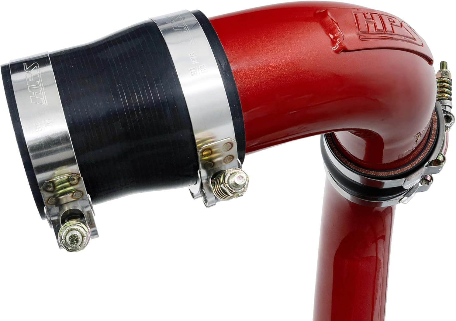 HPS Red Intercooler Charge Pipe Kit Compatible for 2017-2019 Chevrolet Silverado 2500 HD 3500 HD GMC Sierra 2500 HD 3500 HD 6.6L, 17-146R