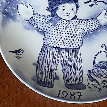 【レア美品】スウェーデン・グスタフスベリ★クリスマスプレート　1987年★1枚 Amazon.co.jp: スウェーデン グスタフスベリ クリスマスプレート