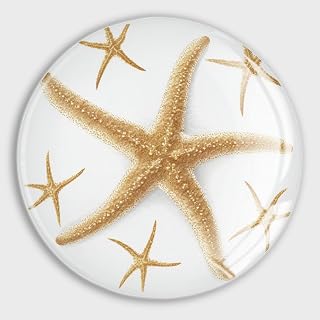 Imanes de nevera con diseño de estrella de mar náutica, playa, color blanco tostado, imanes fuertes para nevera, imanes de nevera de vidrio para pizarra blanca, cocina, calcomanía divertida para