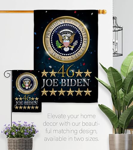 Miniatura 8 de Bandera de Biden Harris con bandera del presidente de Estados Unidos 46 de Estados Unidos, bandera de jardín con soporte de voto patriótico, fiesta
