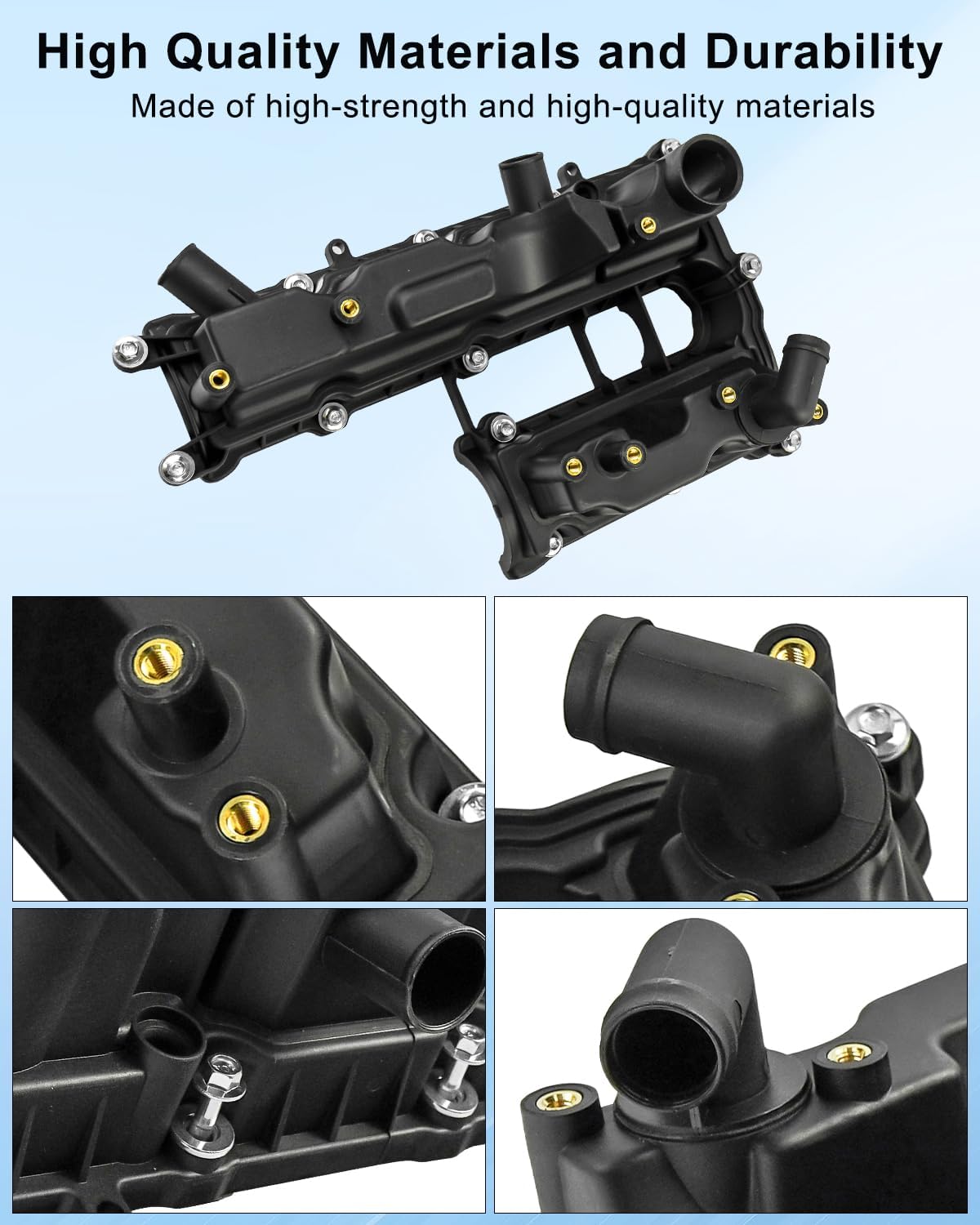 Engine Valve Cover with Gasket Fit for Ford Escape 2013-2016 Fiesta 2014-2019 Fusion 2013-2015 Transit Connect 2018-2019 1.6L L4 Replace BM5Z6582A BM5Z-6582-A