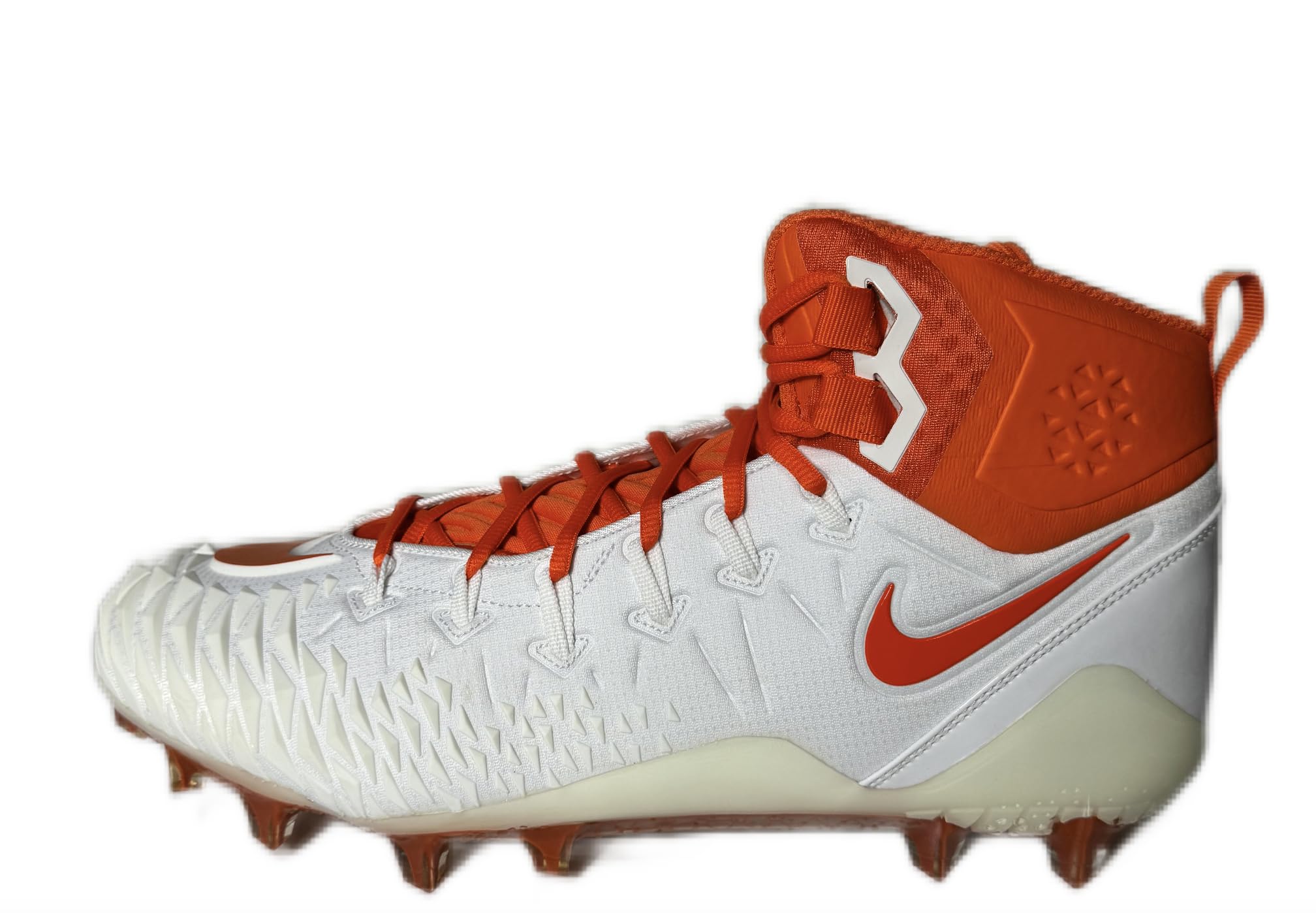 Nike Force Savage Pro AJ6605-108 White-Total Orange Men's Football Cleats 15 US