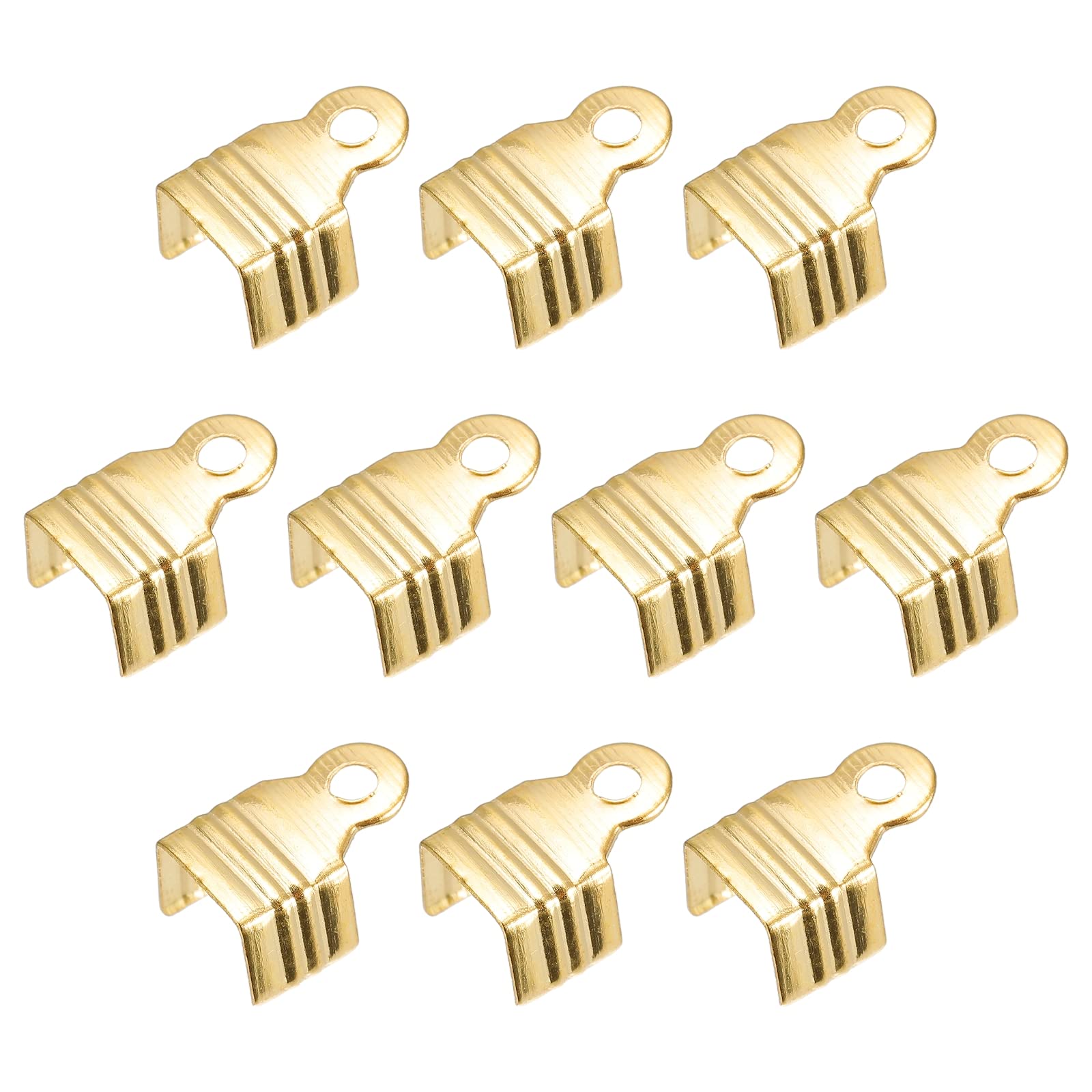 Finitions de ruban 8x11mm dorées pour bijoux en cuir haut de gamme