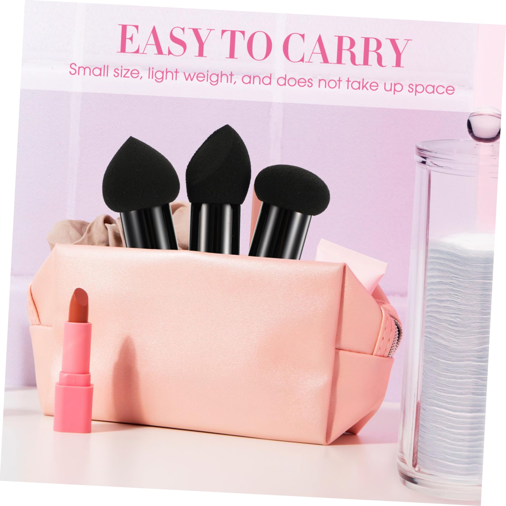 MAGICLULU 5 Set Di Penne Per Il Trucco Con Manico Spugne Per Il Trucco Da Donna Per Sciolto Aspetto Naturale 3 Pezzi * 5