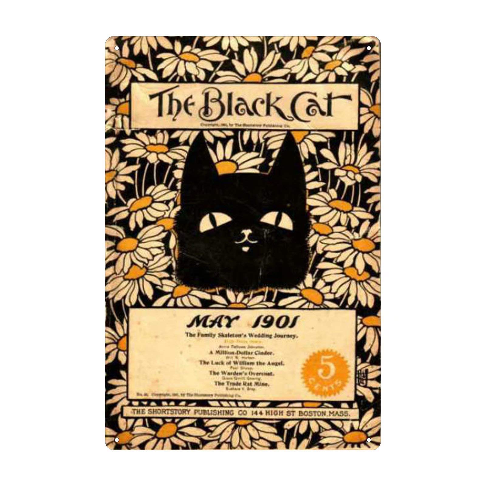 Targa decorativa da parete in metallo con gatto nero – Who Really Loved Cats – 20,3 x 30,5 cm