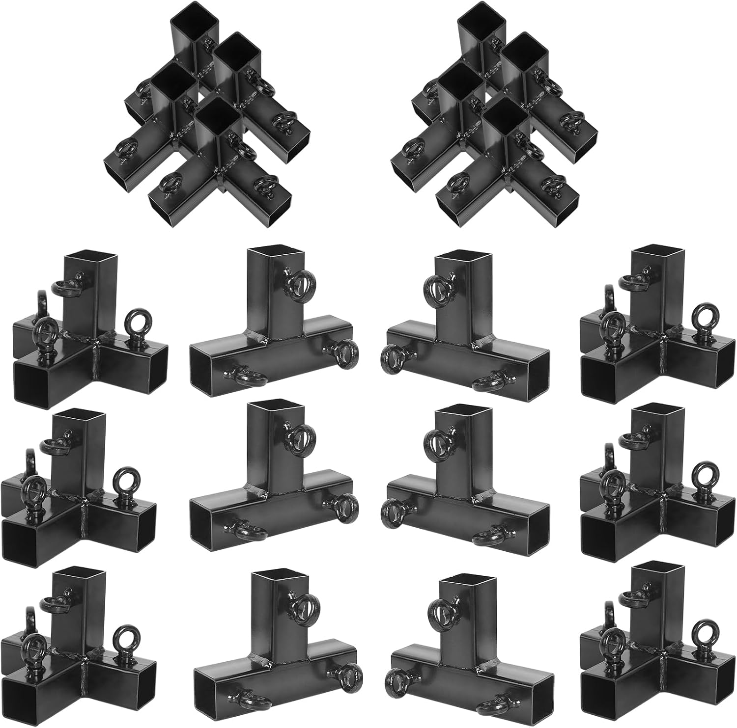 Aoneky 1 Inch Square Baseball Batting Cage Frame Corner Kit for 55ft Cage - Batting Cage Connector Kit