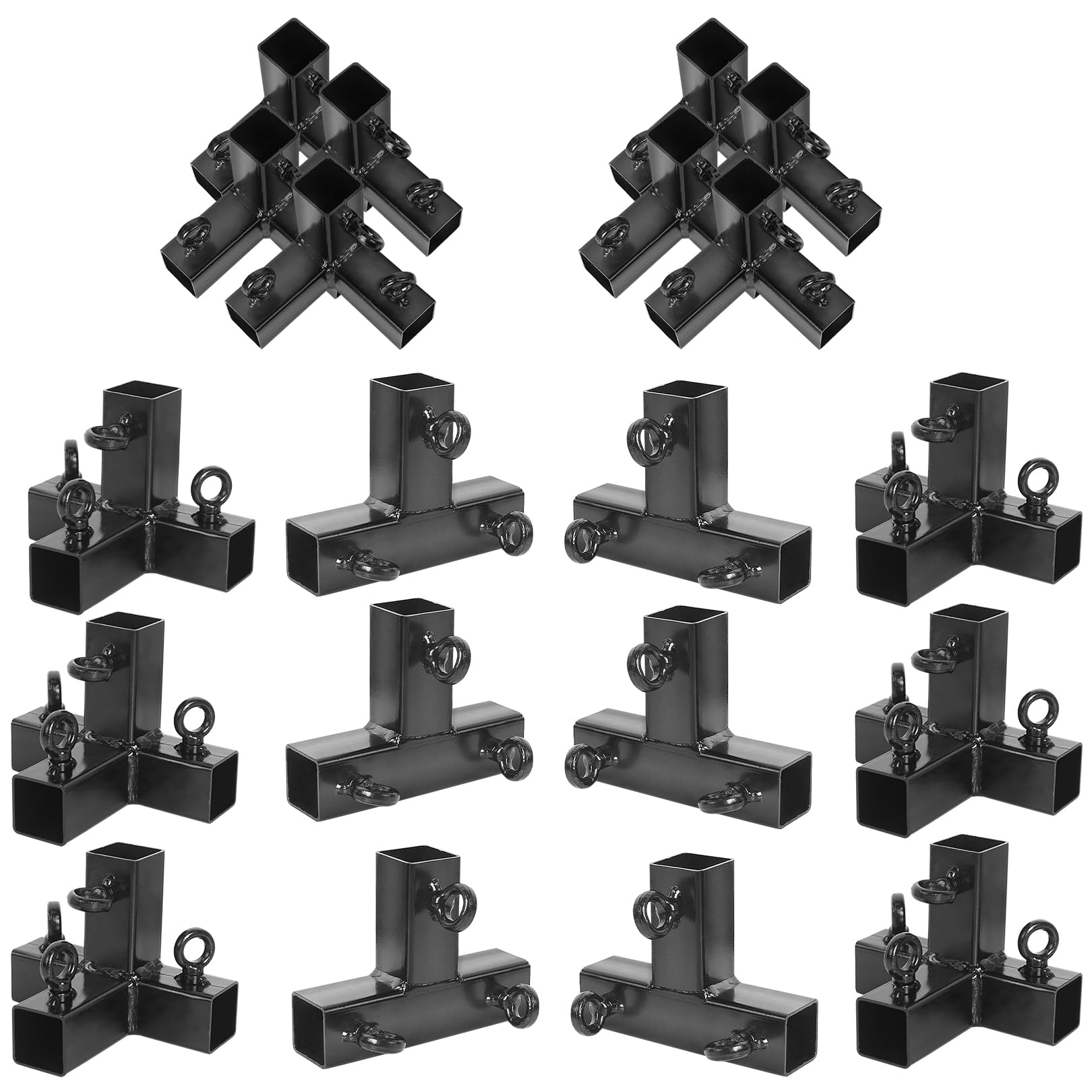 Aoneky 1.5 Inch Square Baseball Batting Cage Frame Corner Kit for 55ft Cage - Batting Cage Connector Kit