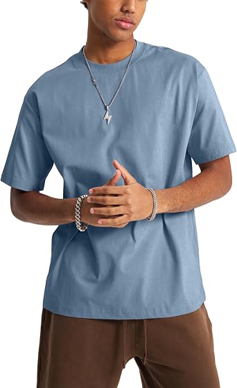 Mens Cotton T-Shirt Short Sleeve Crew Neck Soft Plain Tee for Men Casual Daily Wear Tshirts S-3XL