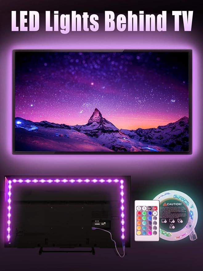 Tira LED RGB con Control Remoto, 5V, 16.4 Pies, para TV y De miniatura 3