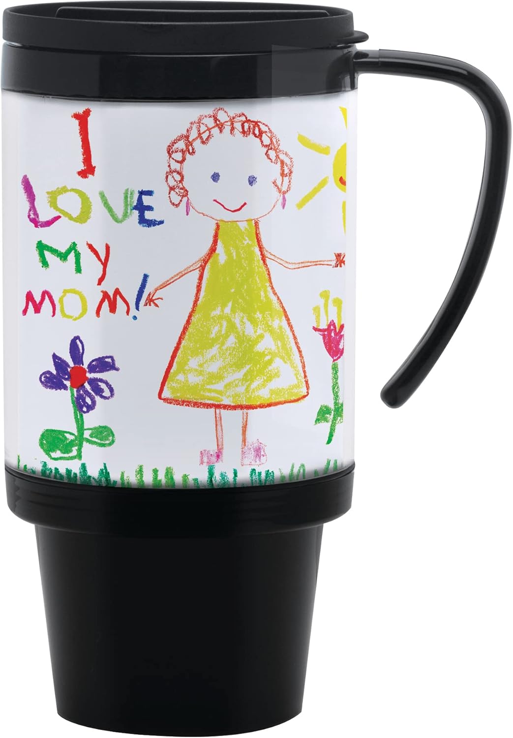 Thermo-Temp 16 oz. Black Photo Travel Mug - Case of 24 - Image 2