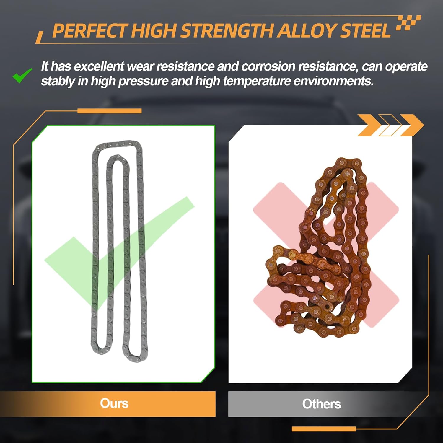 Engine Timing Chain Kit, Suitable for Santa Fe Sorento Azera Genesis 3.3L 3.8L, Automotive Replacement with Camshaft CVVT Gears 24321-3L100 24350-3CGA1 24410-3CGA3