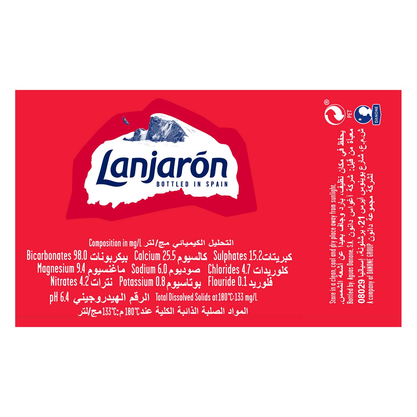 Lanjarón Agua Mineral Natural - Pack de 24 Botellas x 0.5 l - Total: 12 l