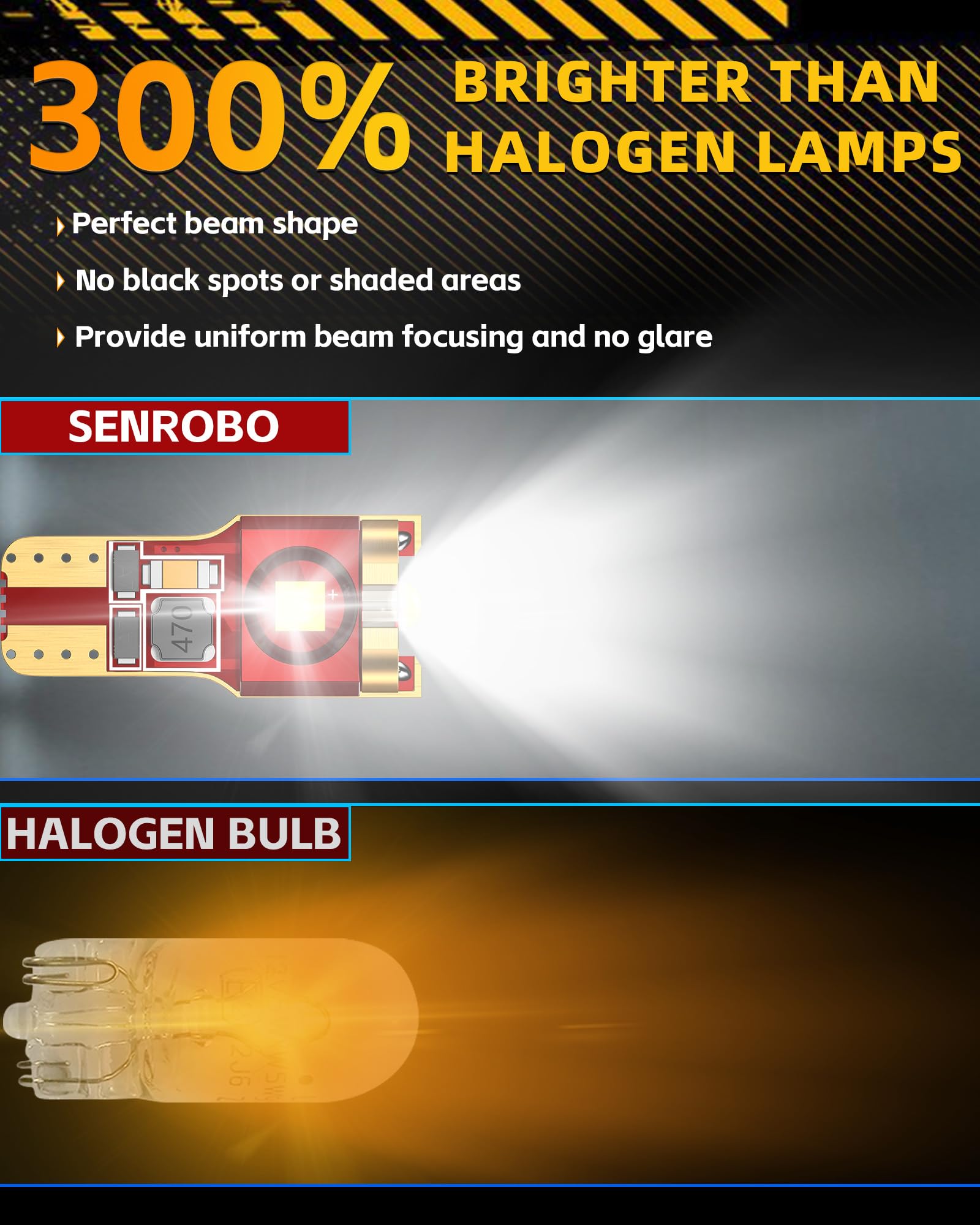 194 LED Bulbs Red T10 168 2825 W5W LED Bulbs, 12V Super Bright Replacement Bulbs for Side Marker Light, License Plate Light, Dome Light, Door Light, Courtesy Light, Map Light, Trunk Light, Pack of 2